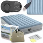 Pripučiamas dviems skirtas čiužinys su USB pompa Intex 64159
