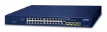 Tinklo jungiklis PLANET, 24 x 10/100/1000T, 4 x 1G/2.5G SFP, valdomas