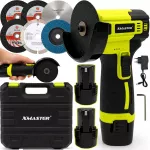 Belaidis kampinis &scaron;lifuoklis MINI RUBBER DIAX FLEX, 6 diskai, 2xAKU komplektas