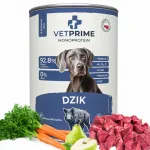&Scaron;unų konservai VETPRIME, vienos rū&scaron;ies baltymai, &scaron;erniena, suaugusiems, 6 x 400 g