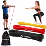 Pratimų gumų rinkinys ActiOne POWERBAND 3 vnt. su laikymo mai&scaron;eliu