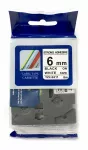 Lipni juostelė Brother TZE-S211, 6 mm, balta, stipriai laminuota