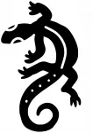 Lipdukas automobiliui ar motociklui "Lizard", be fono, 15 x 9,3 cm