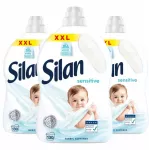 Skalbinių mink&scaron;tiklis Silan Sensitive Baby, hipoalerginis, 3 x 2,86 l, 390 skalbimų