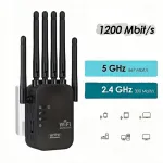 Belaidis &bdquo;WiFi&ldquo; tinklo stiprintuvas, 1200 Mbps, 2,4 GHz + 5 GHz, 6 antenos