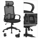 Biuro kėdė ergonomi&scaron;ka juoda, pasukama