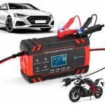 Automatinis i&scaron;manus automobilio akumuliatoriaus įkroviklis 12V
