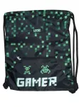 Kuprinė sportinei avalynei Gamer, juoda, su rai&scaron;teliais