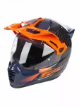 Motociklininko &scaron;almas Klim Krios Pro MD Echo Gloss Black, oranžinis, Petrol