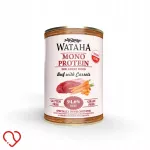 &Scaron;unų konservai WATAHA MONO PROTEIN su jautiena ir morkomis, 400 g