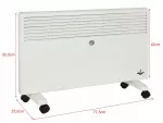 Elektrinis konvektorius EL FUEGO, 2000 W, su ratukais