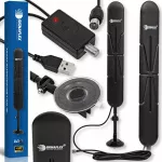 Kambario aktyvi antena UHF VHF FM, DVBT-2, 44dBi, FHD 4K TV