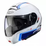 Motociklininko &scaron;almas CABERG LEVO X ELITE, atverčiamas, balta/mėlyna, M dydis, su Pinlock