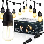 Sodo LED lempučių girlianda 20 m 40xE27 1W GARLAND