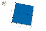 Tentas DD i&scaron; perdirbtų butelių, 3 x 2,9 m, mėlynas-turkio