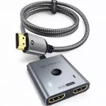 HDMI jungiklis 4K 60Hz, aliuminio korpusas, pintas nailonas