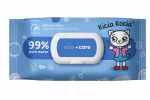 Drėgnos servetėlės su 99% vandens KITTY CAT, 64 vnt.
