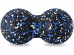 Masažo kamuoliukas SPOKEY Grean Ball Duo, juoda-mėlyna-balta, 8 cm