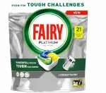 Indaplovių kapsulės FAIRY Platinum Lemon, 21 vnt.