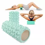 Masažo volelis XTREXO, EVA, PVC, žalias, 33x14 cm, su i&scaron;kiliais pavir&scaron;iais