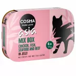 &Scaron;lapias kačių ėdalas Cosma Asia, įvairių skonių, 6 x 170 g, pagaminta Vokietijoje