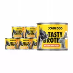 Sultinys &scaron;unims ir katėms JOHN DOG su la&scaron;i&scaron;a, 6 x 140 g