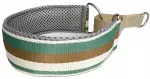 &Scaron;uo antkaklis su martingalu, trispalviu pamu&scaron;alu, 24&ndash;32 cm, 40 mm, žalias