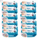 Drėgnos servetėlės kūdikiams ir vaikams Wewi Baby 72 vnt. x12