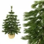 Dirbtinė kalėdinė eglutė LIMBA MINI, 60 cm, 100% PE, 3D, su džiuto vazonu