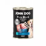 &Scaron;unų konservai John Dog Pure Black Special Edition su ėriena, 400 g