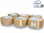 Pakavimo juosta SMART, 48 mm, 120 m, ruda, guminė, tirpiklio pagrindu