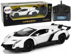 Radijo bangomis valdomas automobilis 1:24 Lamborghini Veneno, baltas