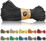 Paracord virvelė 1 mm, juoda, nailonas ir poliesteris, 60 kg