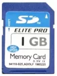 SD atminties kortelė 1GB senesniems įrenginiams