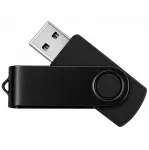 USB atmintinė 8GB TWISTER, juoda, USB 2.0