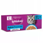 Drėgnas WHISKAS kačių maistas su žuvimi žele, 80 x 85 g