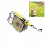 Automatinis mini pavadėlis &scaron;unims ir katėms, 3 m, at&scaron;vaitinis, geltonas