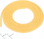 Lateksinė guminė žarna 5 mm vidinis skersmuo, 8 mm i&scaron;orinis, 3 m ilgio, geltona su spaustukais