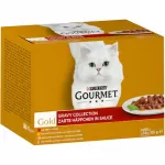 Katzenų ėdalas GOURMET GOLD su padažu, 24 x 85 g