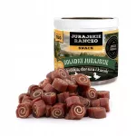 &Scaron;unų skanėstai Jurassic Ranch Rolls, su triu&scaron;iena, menke ir antiena, 90% natūralūs