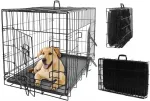 Sulankstomas metalinis &scaron;unų narvas PLAYPEN, 107x69x76 cm