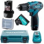 Akumuliatorinis gręžtuvas MAKITA 10,8V, 2x1,3Ah