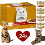 Katės ėdalas Gourmet Gold, 24 x 85 g, gabalėliai padaže, pagaminta Vokietijoje