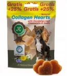 &Scaron;unų skanėstai JK Animals, kolageno &scaron;irdelės su kiaulpienių &scaron;aknimi ir ramunėlėmis, 100 g