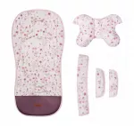 Dvipusis lop&scaron;io įklotas Deluxe Velvet Bloom Pink