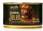 &Scaron;unų konservai SLOW DOG Noble Deer su spanguolėmis, 410 g