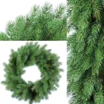 Kalėdinis 3D pu&scaron;ų vainikas, 60 cm, 100% PE, tinka turėklams, židiniui, durims
