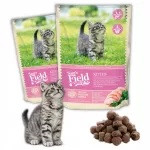 Sausas kačiukų maistas su vi&scaron;tiena FIELD KITTEN Sam's Field, 2&times;400 g