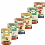 Drėgnas grūdų neturintis &scaron;unų maistas Lukullus, įvairių skonių, 6 x 300 g
