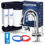 Vandens filtras AQUAPHOR MORION ir žalvarinis virtuvinis mai&scaron;ytuvas su pasukamu snapeliu